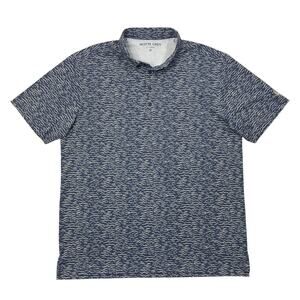 Matte Grey Shirt Mens Extra Large Grey Beige Embroidered Sleeve Performance Polo